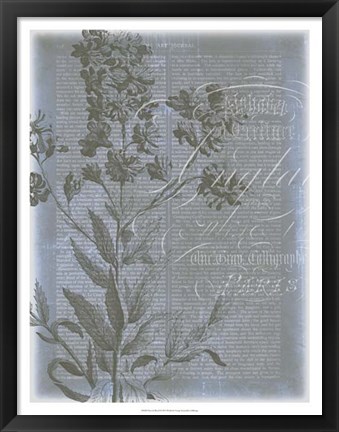 Framed Fleur de Bleu II Print