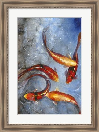 Framed Graceful Koi I Print