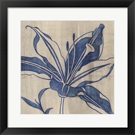 Framed Indigo Lily Print