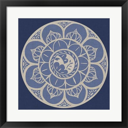 Framed Indigo Earthenware I Print