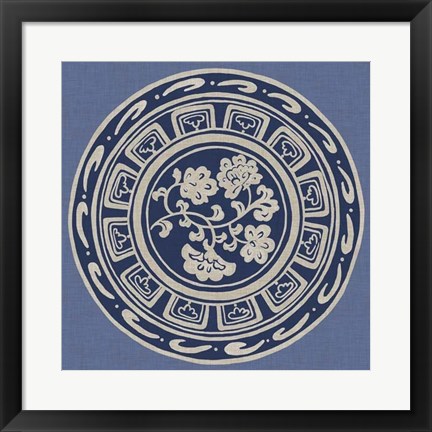 Framed Indigo Earthenware III Print