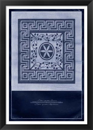 Framed Indigo Tile II Print