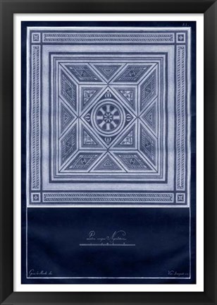 Framed Indigo Tile V Print