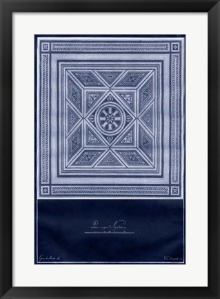 Framed Indigo Tile V Print