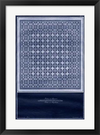 Framed Indigo Tile VI Print