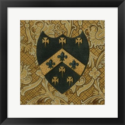 Framed Noble Crest IV Print