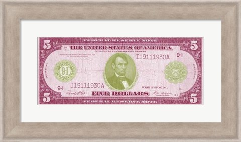 Framed Modern Currency II Print