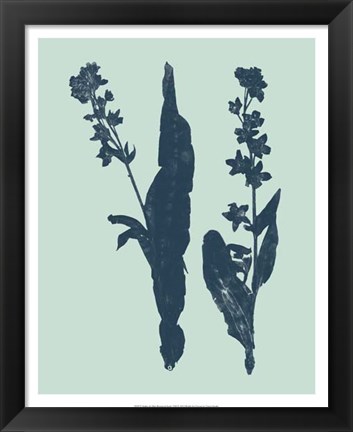 Framed Indigo &amp; Mint Botanical Study VIII Print