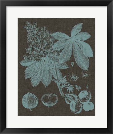 Framed Shimmering Leaves VI Print