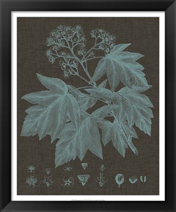 Framed Shimmering Leaves VIII Print