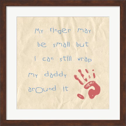 Framed My Finger May Be Small Pink and Blue Print