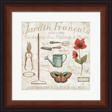 Framed Royal Garden III Print