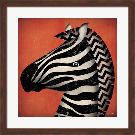 Framed Zebra WOW Print