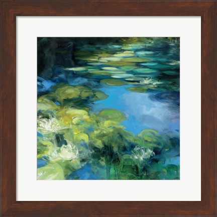 Framed Water Lilies II Print