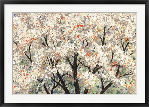 Framed Pear Blossoms in Spring Print