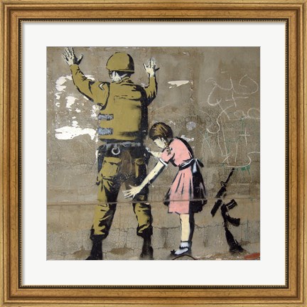 Framed Bethlehem Wall Graffiti Print