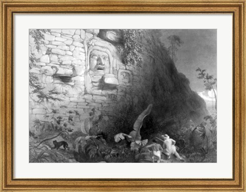 Framed Monument of the Ancient Mayan Race, Quirigua, Guatemala Print