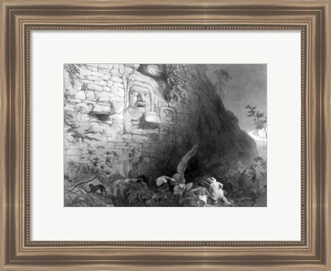 Framed Monument of the Ancient Mayan Race, Quirigua, Guatemala Print