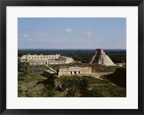 Framed Pyramid of the Magician, Nunnery Quadrangle, Uxmal Print