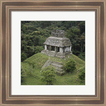 Framed Temple of the Cross Palenque Print