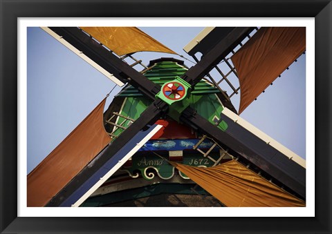 Framed Dutch Windmill Blades Print