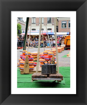 Framed Dutch Cheese Market photograph Print