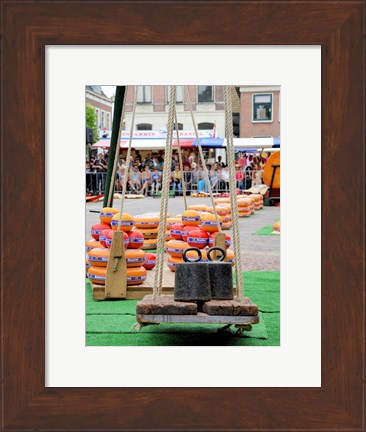 Framed Dutch Cheese Market photograph Print