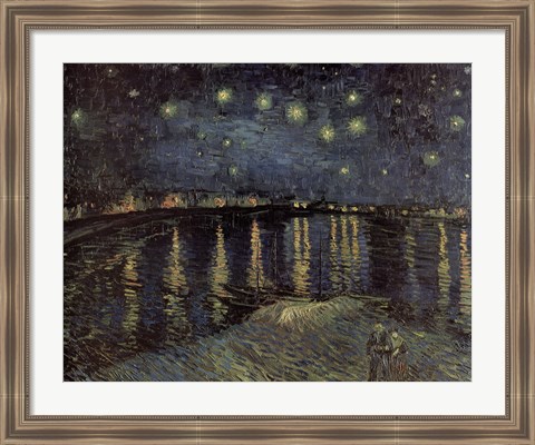 Framed Starry Night over the Rhone, c.1888 Print