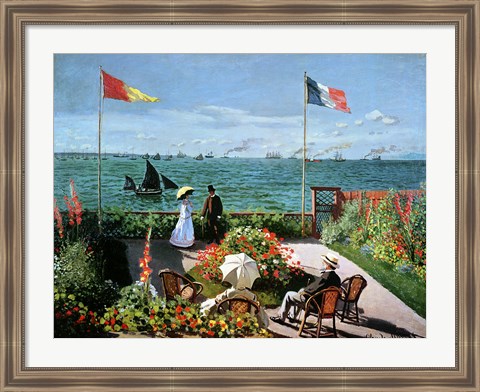 Framed Terrace at Sainte-Adresse, 1867 Print