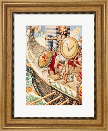 Framed Brasidas loses his shield Print