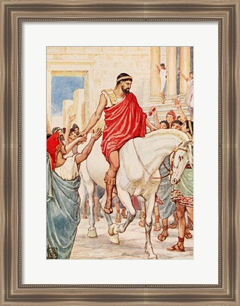 Framed Multitude Saluted Him With Loud Acclamations Print