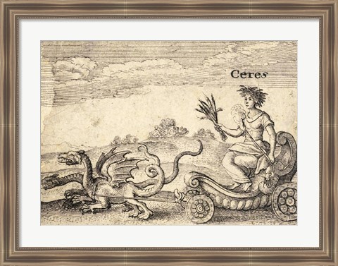 Framed Greek God Ceres Print