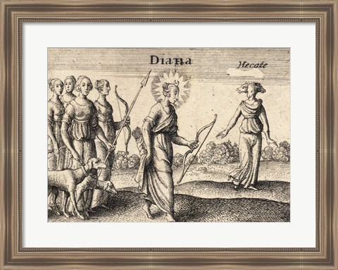 Framed Greek Gods Diana Print