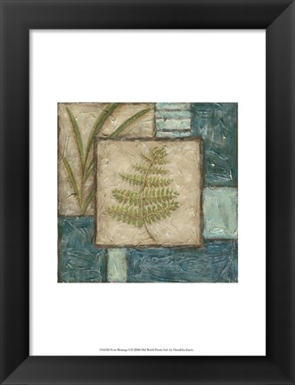 Framed Fern Montage I Print