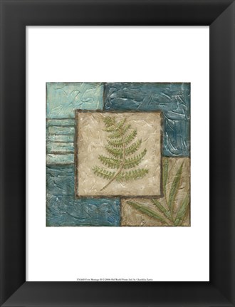 Framed Fern Montage II Print