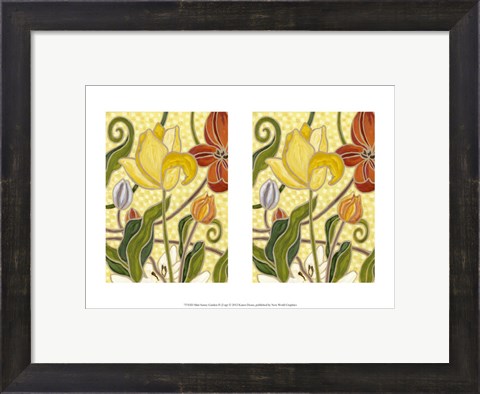 Framed Mini Sunny Garden II (2-Up) Print