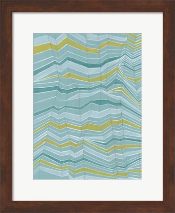 Framed Tectonic Stripes II Print