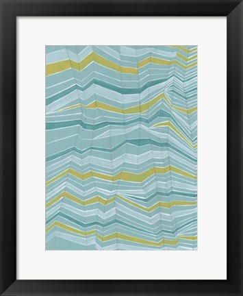 Framed Tectonic Stripes II Print