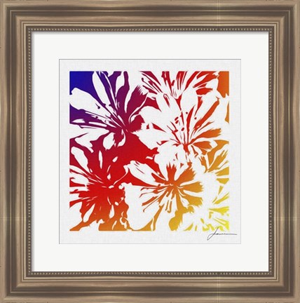 Framed Floral Brights I Print