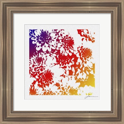 Framed Floral Brights III Print