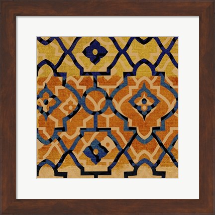 Framed Morocco Tile V Print