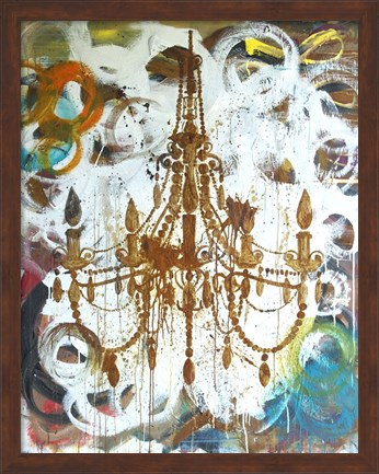 Framed Rust Chandelier Print