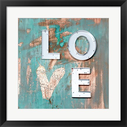 Framed Love Patina I Print