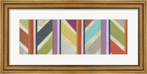 Framed Old Chevron I Print