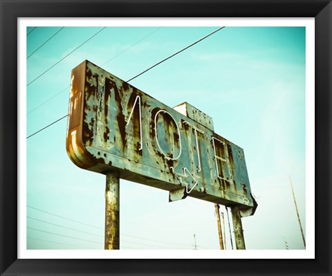 Framed Vintage Motel I Print