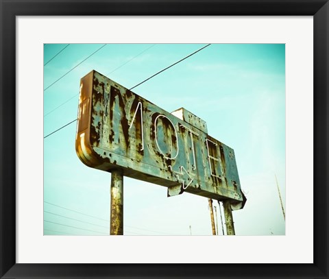 Framed Vintage Motel I Print