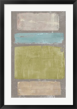 Framed Panelled Colors II Print