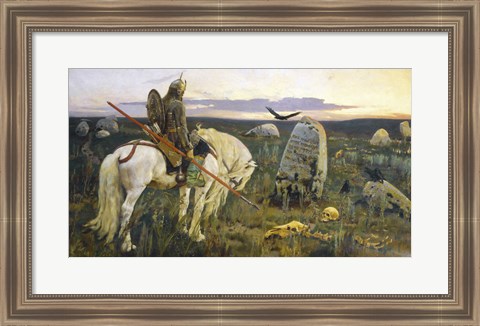 Framed Knight At The Crossroads Print