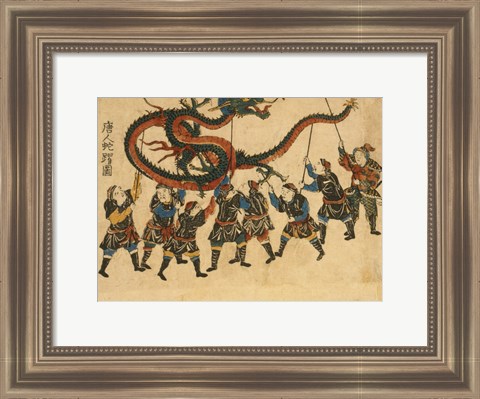 Framed Chinese Dragon Dance Print