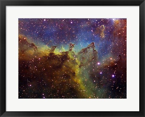 Framed Part of the IC1805 (Heart nebula) in Cassiopeia Print